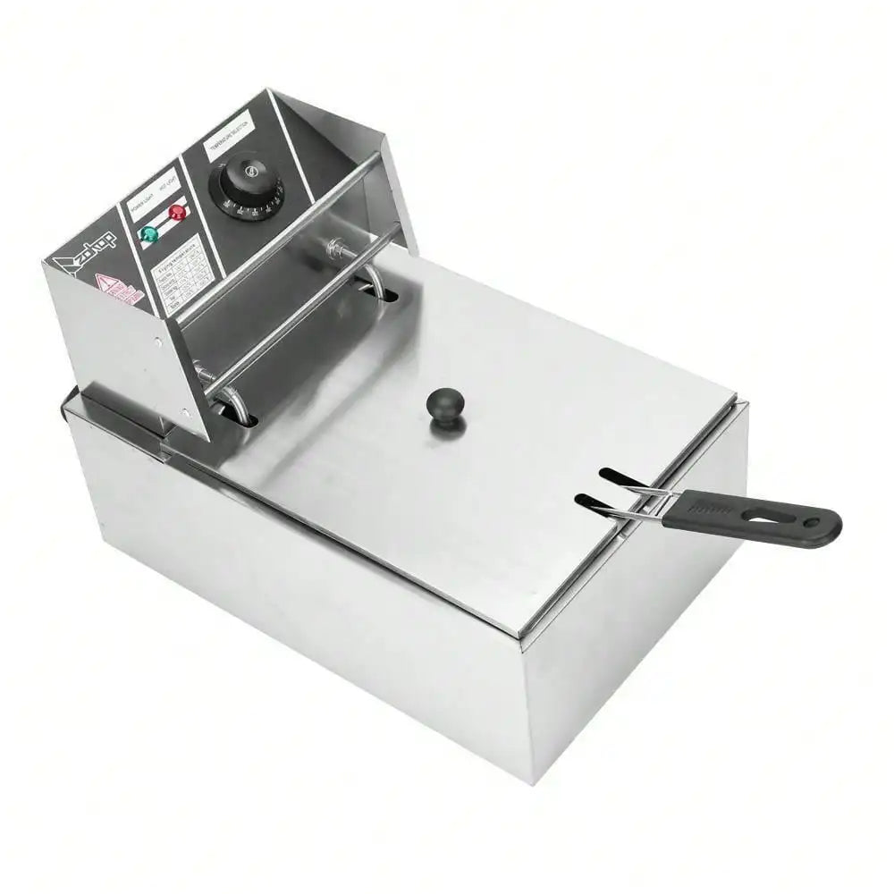 6L Electric Deep Fryer Stainless Steel 2500W Commercial