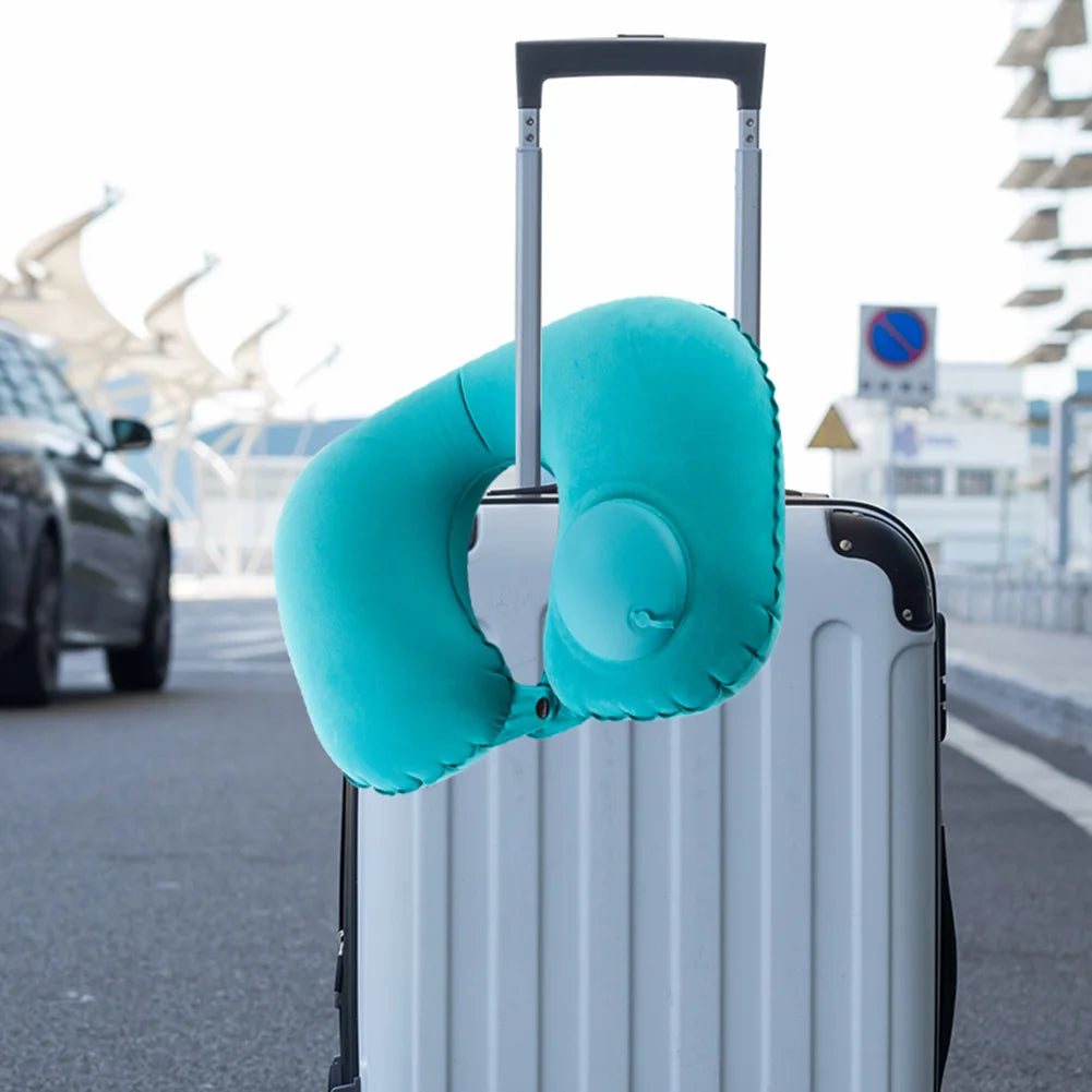 Car Neck Pillow U Shaped Air Cushion Office Travel Headrest