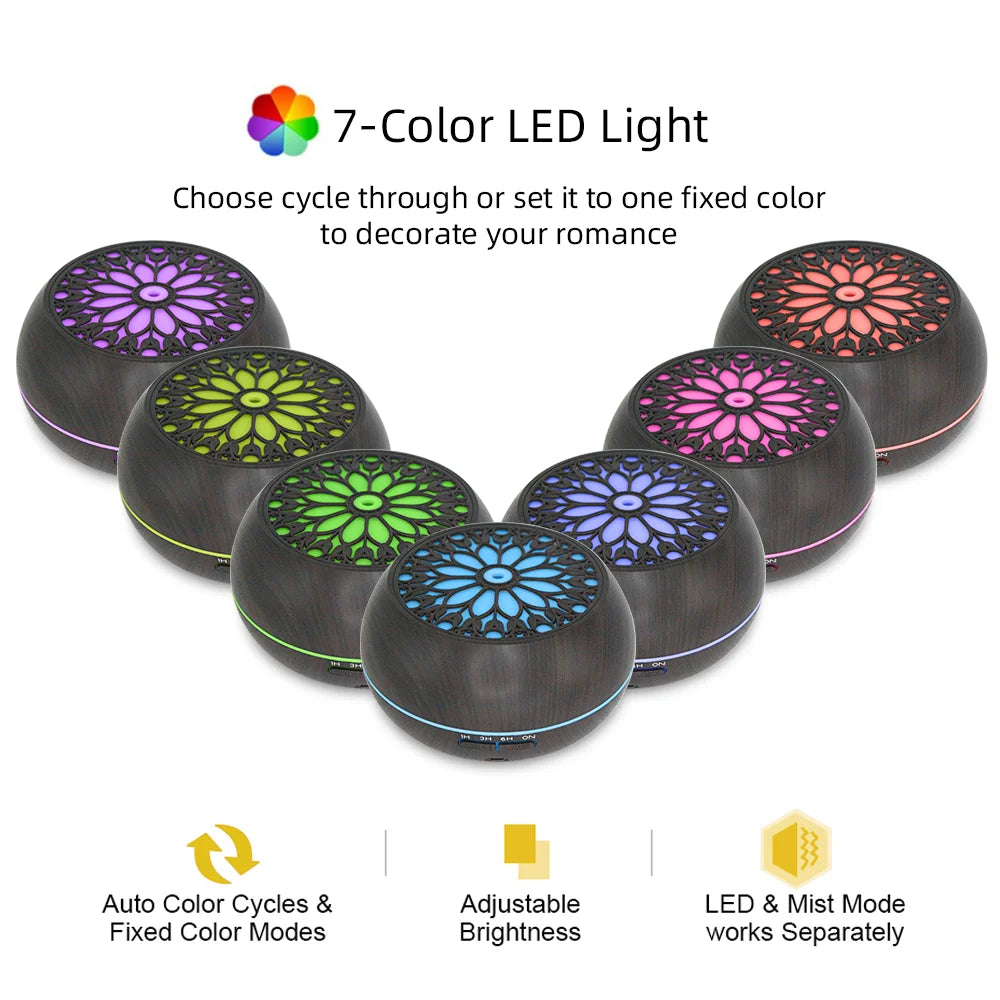 550ml Essential Oil Diffuser with Auto Timer and Remote Control