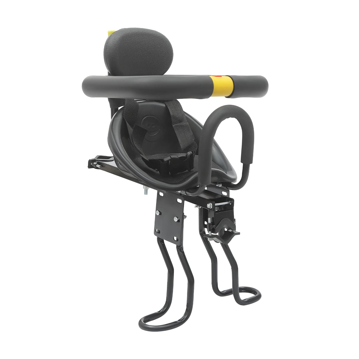 Black Child Bike Seat for Mountain Bikes Adjustable Safety Seat