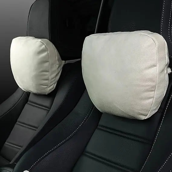Car Neck Pillows Headrests Suede Superfiber Cushions