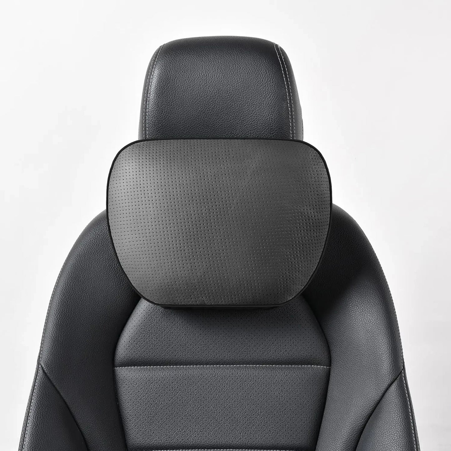 Genuine Cowhide Leather Car Headrest Neck Pillow for Driver