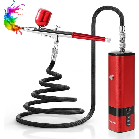 Portable High Pressure Air Brush Kit With Compressor 32 PSI