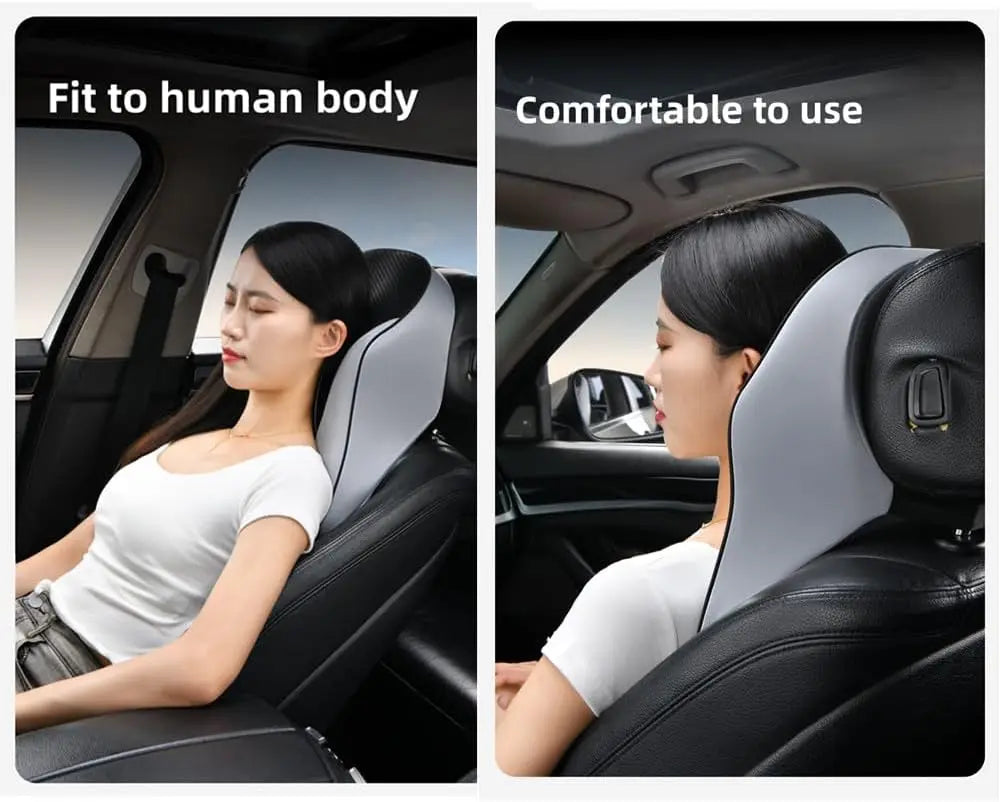 Memory Foam Car Neck Pillow And Back Support Cover Set