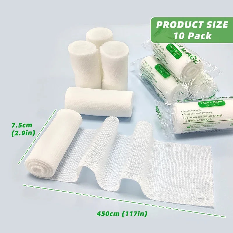 PBT Elastic Bandages Cotton Core First Aid Wound Dressing