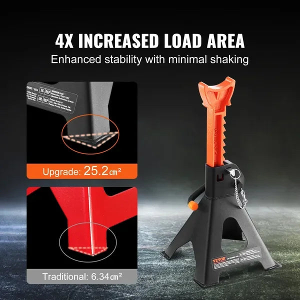 VEVOR 3 Ton Jack Stands Double Locking Adjustable Height