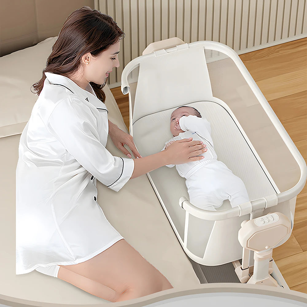 Rocking Baby Bassinet Portable Co-Sleeper for Newborns 0-6M