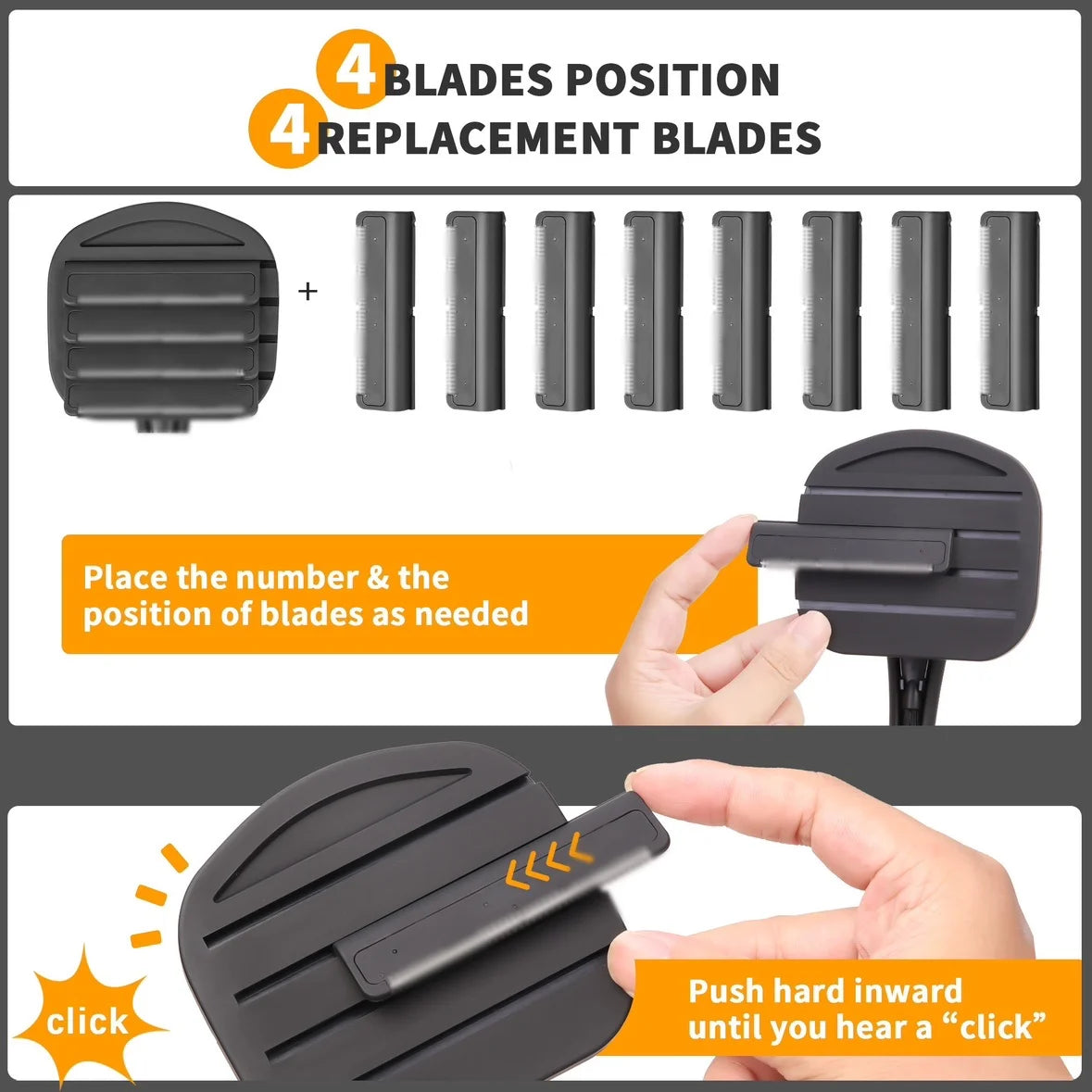 Nuback Back Shaver for Men Long Handle with 8 Blades