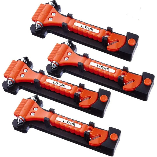 4 Pack Car Safety Hammer 2 In 1 Window Breaker Belt Cutter
