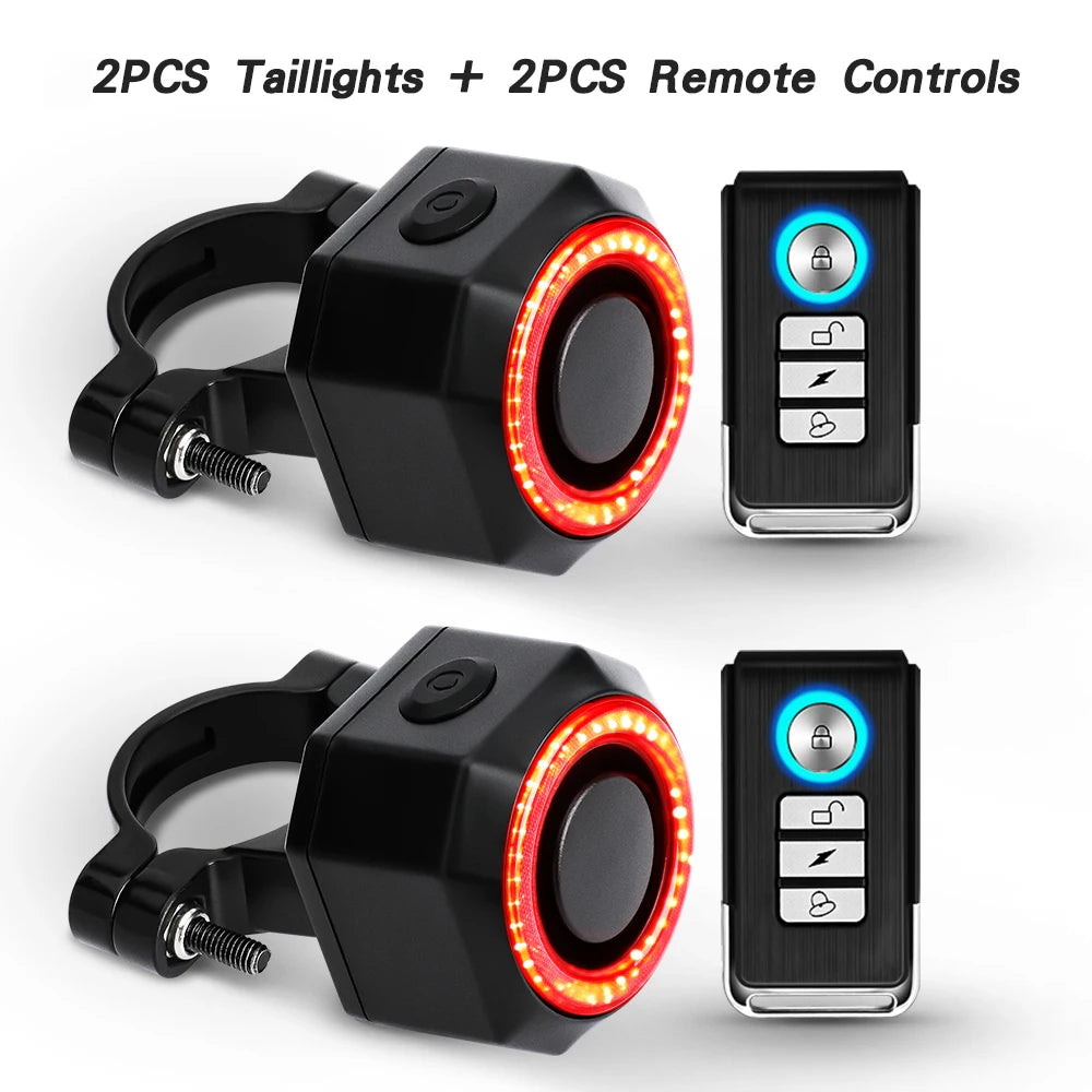 Awapow Bicycle Taillight Alarm USB Charging Anti Theft