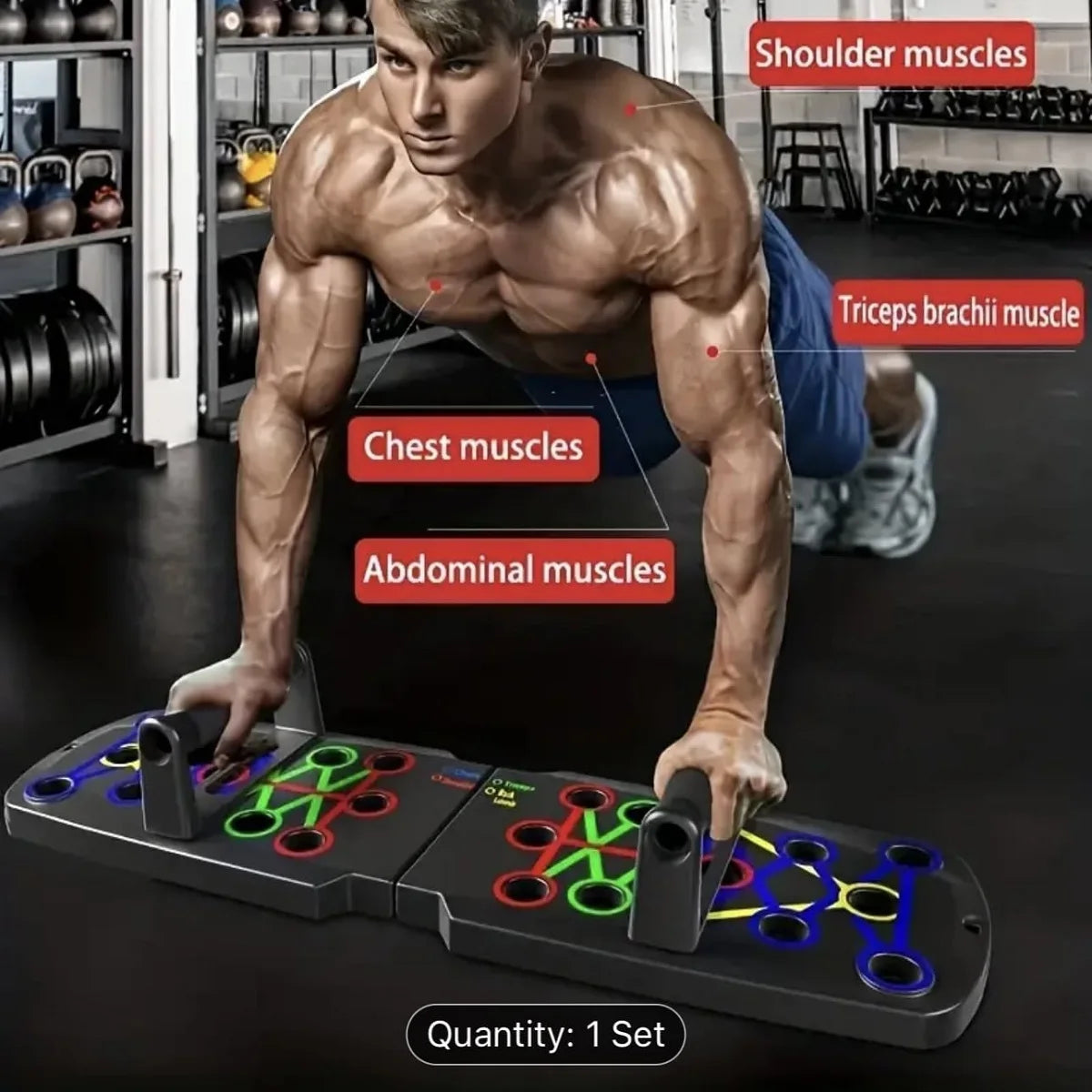 Solid Push Up Board Home Workout Equipment Multi Functional