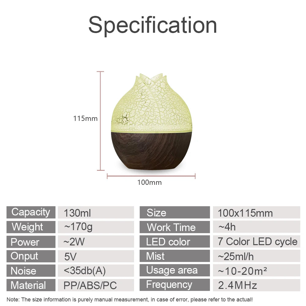 Whisper Quiet Ultrasonic Humidifier Aromatherapy Diffuser