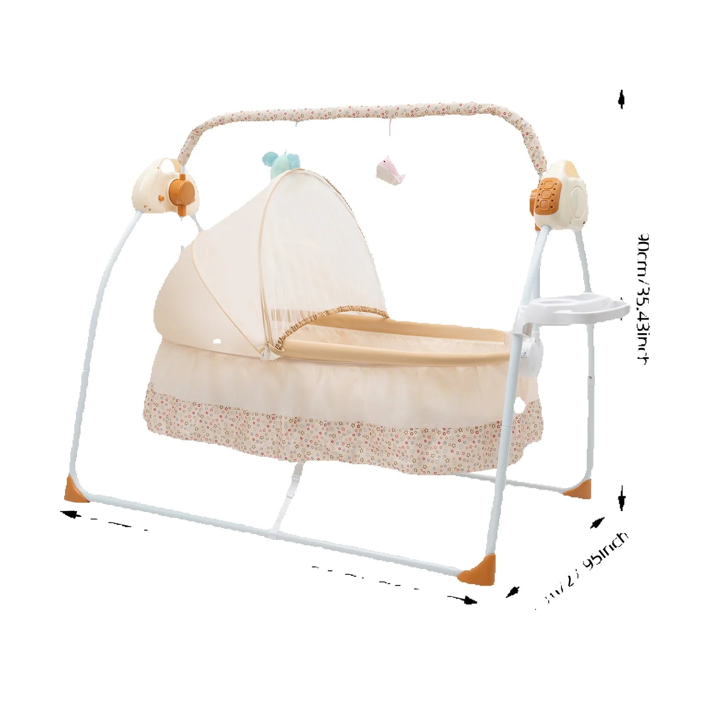 Electric Baby Crib Cradle with Remote Control for Infants