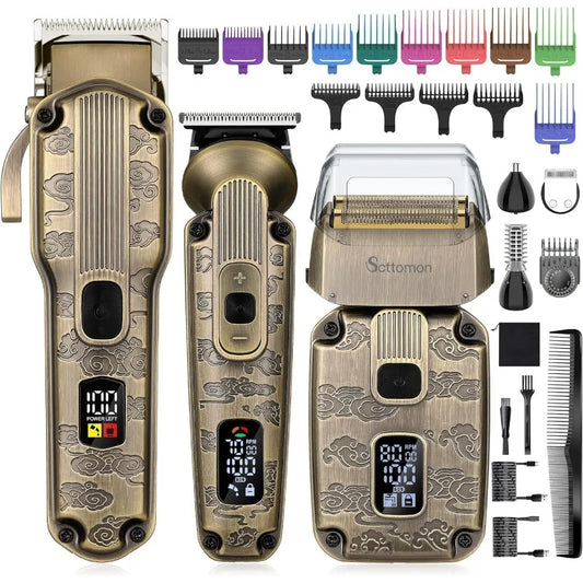 Professional Foil Shaver And Hair Clipper Kit Nose Trimmer