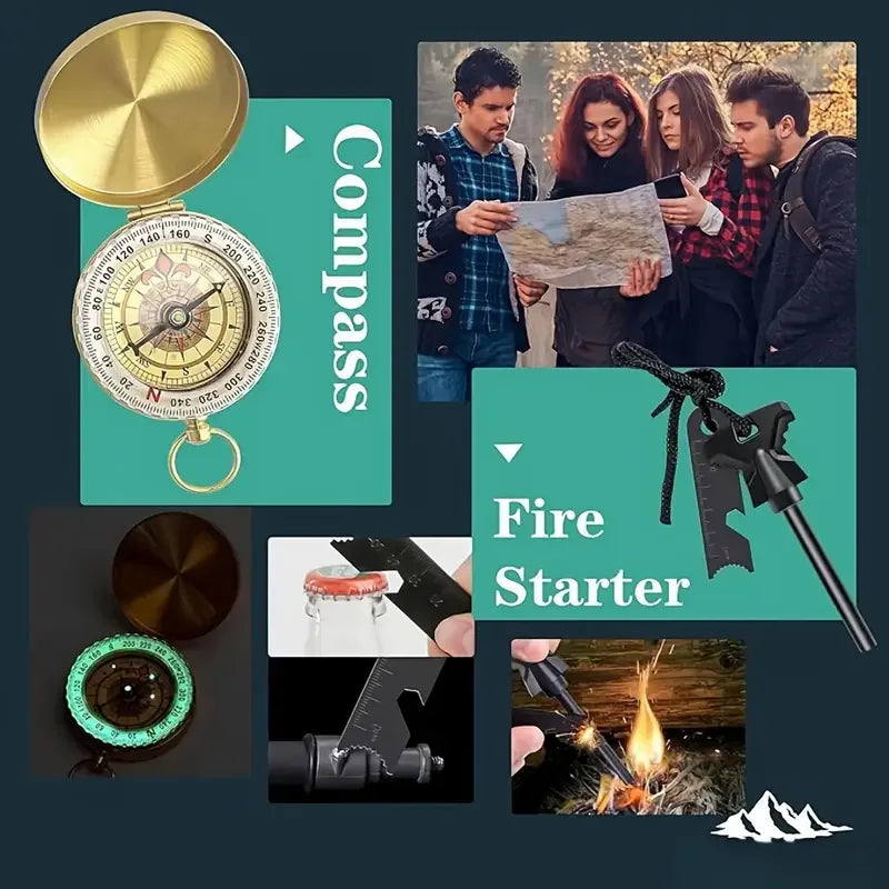 18in1 Multifunctional Emergency Survival Kit First Aid