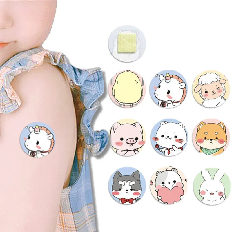 120pcs/set Round Strip Shape Band Aid First Aid Wound Plaster Skin Dressing Patch for Children Adults Adhesive Bandages Kawaii