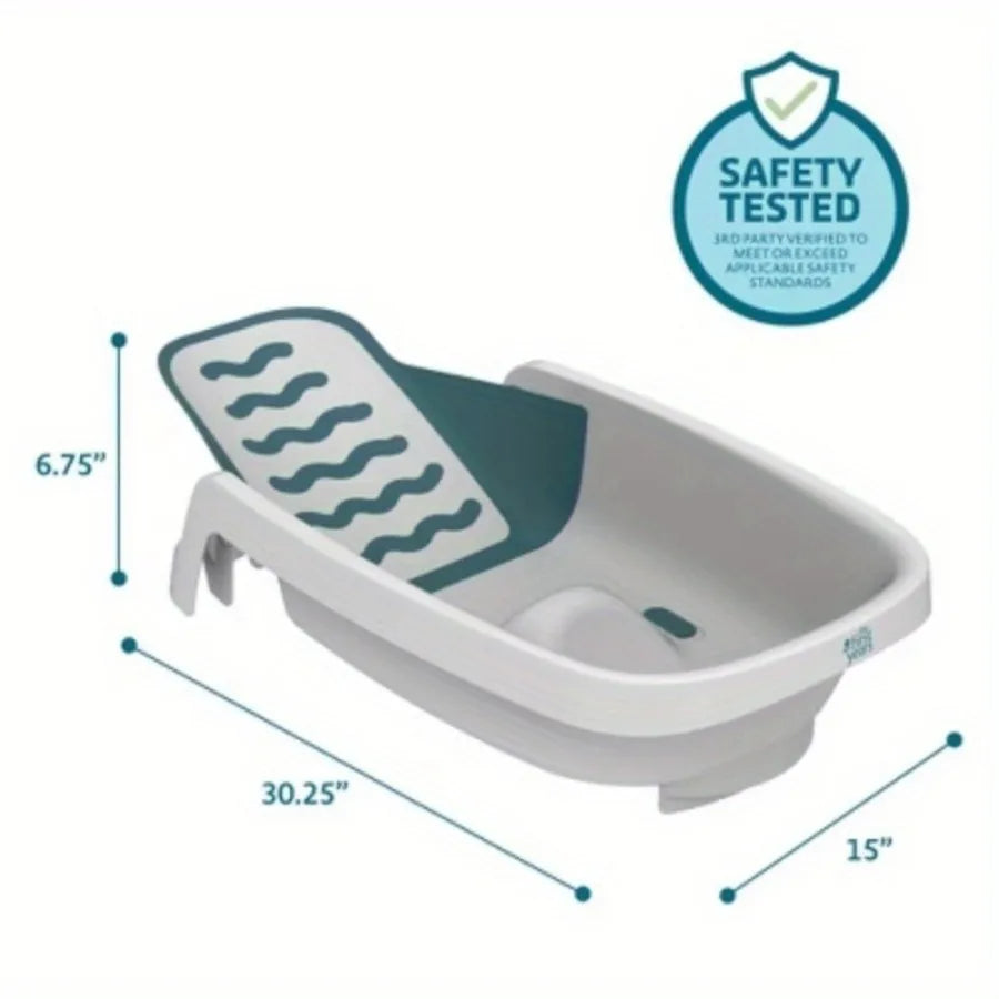 4-in-1 White Reclining Baby Tub for Newborns to Toddlers