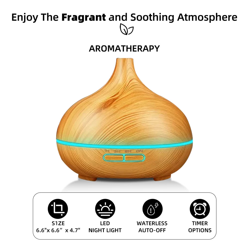 Oil Diffuser With 6 Oils Remote Control Ultrasonic Humidifier
