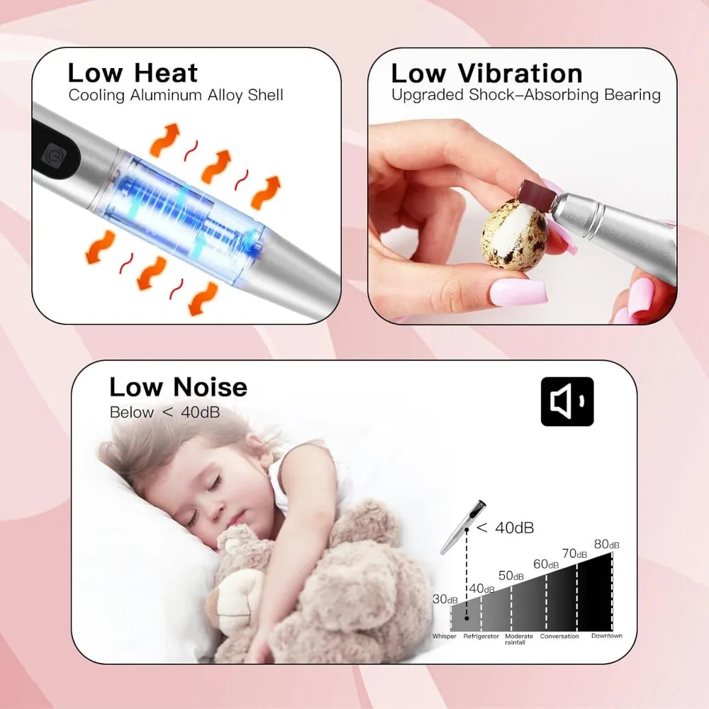 Cordless Nail Drill Set Electric Nail File For Gel Nails