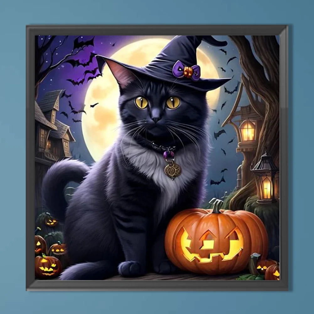 5D DIY Halloween Ghost Diamond Painting Cross Stitch Kit Scary Pumpkin Mosaic Embroidery Art Crafts Home Decor