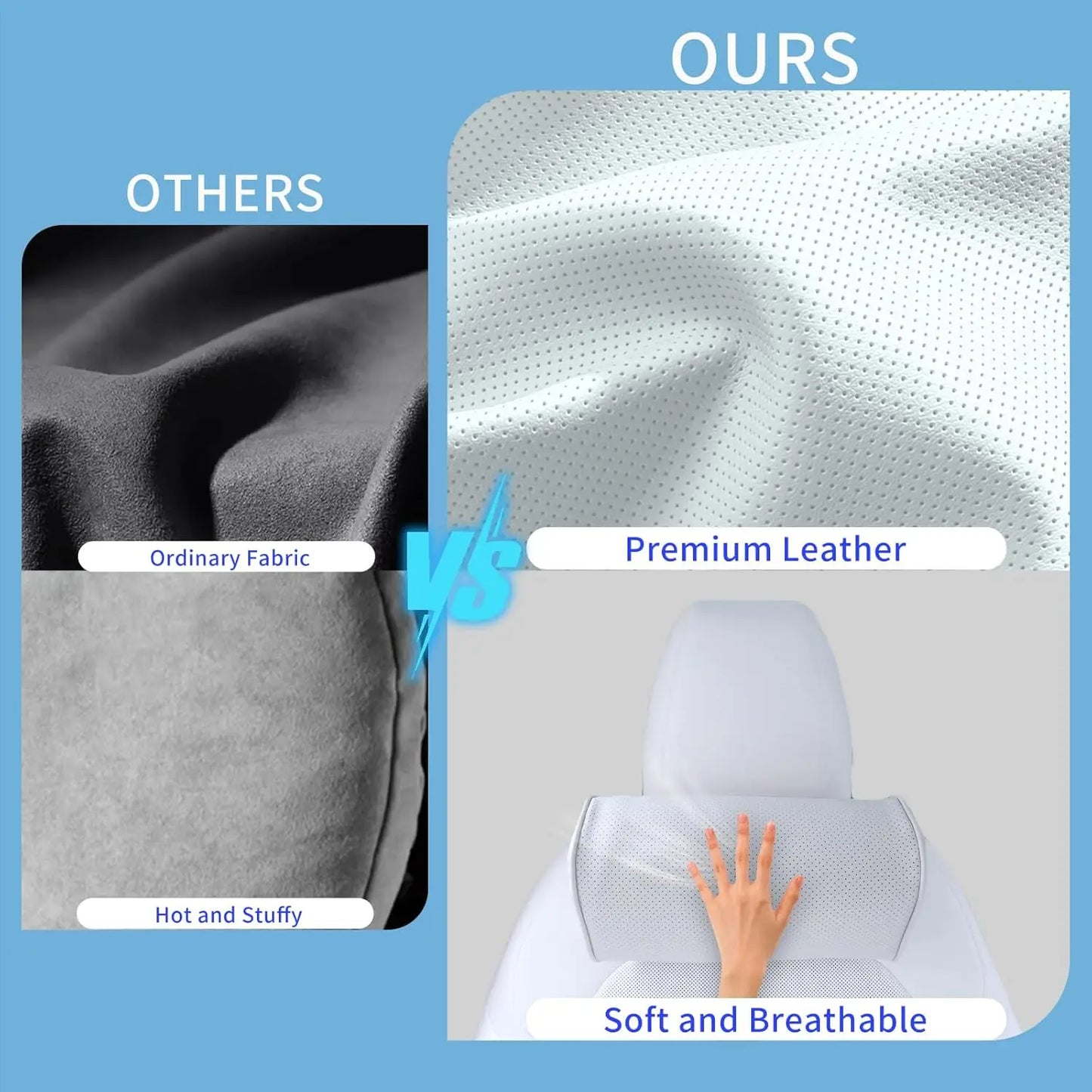 Car Headrest Pillow Memory Foam For Ergonomic Neck Support