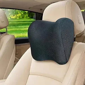 Soft Car Headrest Pillow With Adjustable Strap Memory Foam