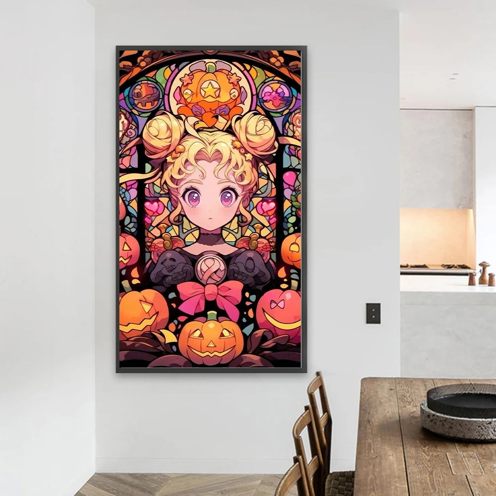 5D DIY Full Round Drill Diamond Painting Girl Kit Home Decor Art Craft 40x70cm