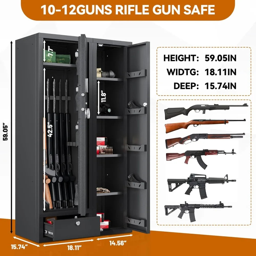 15 to 20 Gun Safe Large Home Rifle and Pistols Cabinet