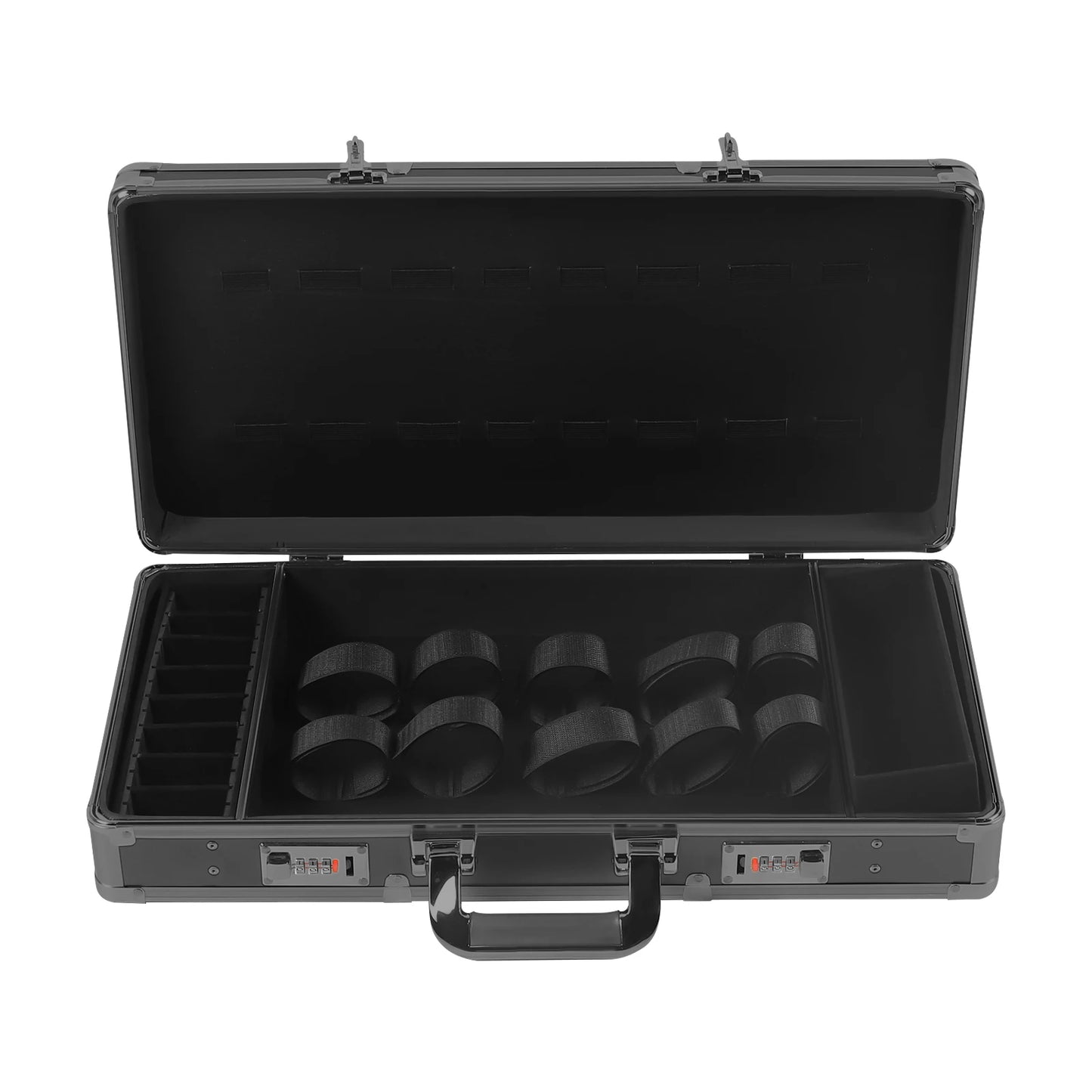 Portable Barber Box Aluminum Alloy Large Hair Kit Organizer