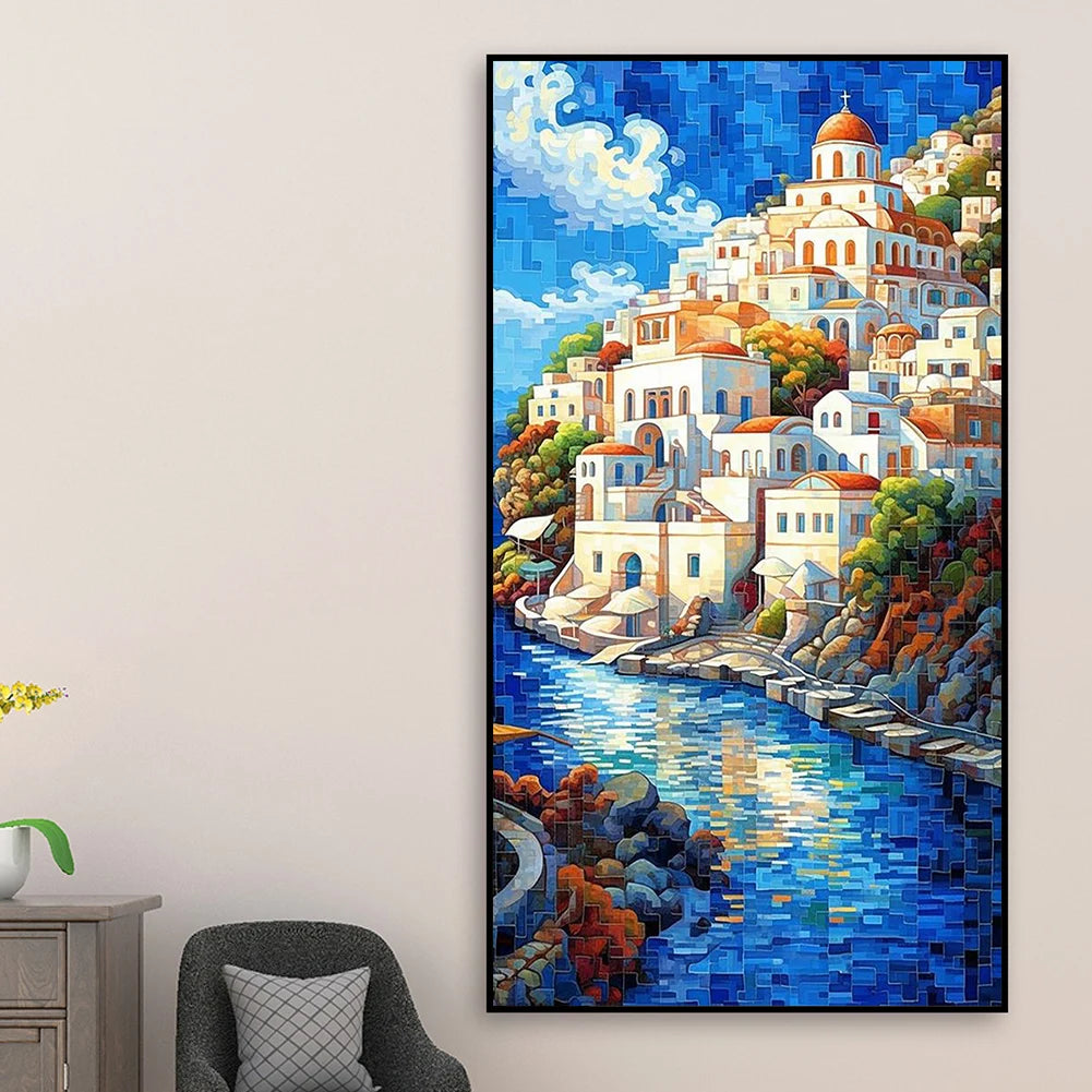 5D DIY Full Round Drill Diamond Painting Scenery Kit Home Decoration Art Craft