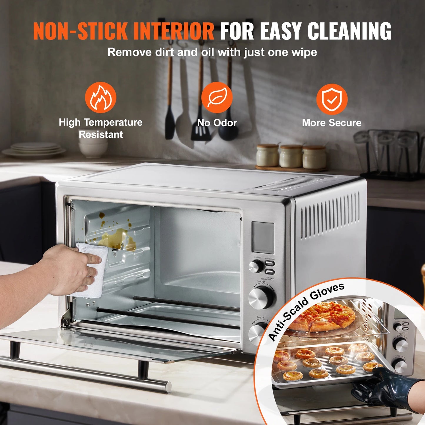 SucceBuy 13 In 1 Air Fryer Toaster Oven 29.6 Qt Convection