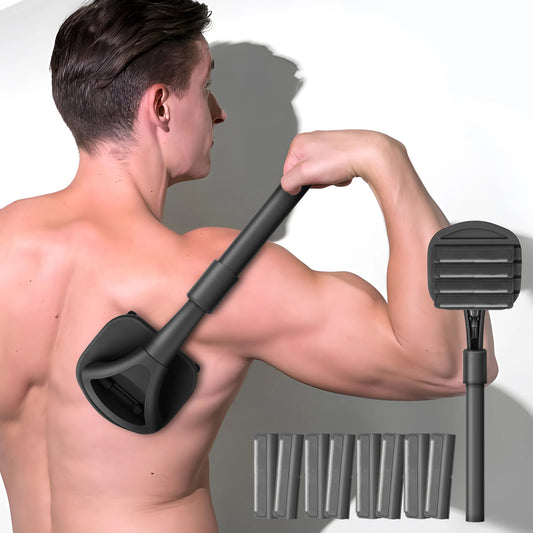 Nuback Back Shaver for Men Long Handle with 8 Blades