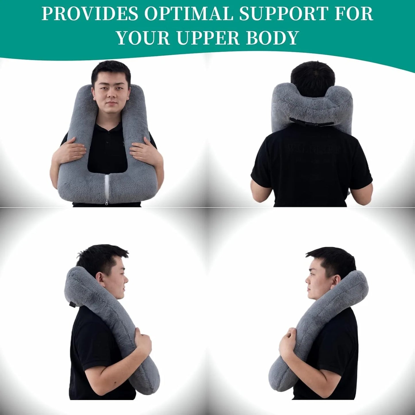 Travel Pillow For Aircraft With Storage Bag Neck Support