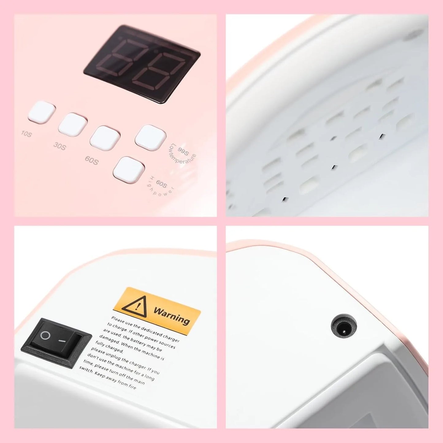 Nail Dryer S10 Pro Rechargeable 30Beads LED UV Gel Lamp 48W