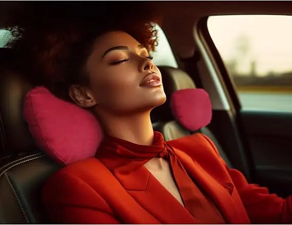 Car Neck Pillows Headrests Suede Superfiber Cushions