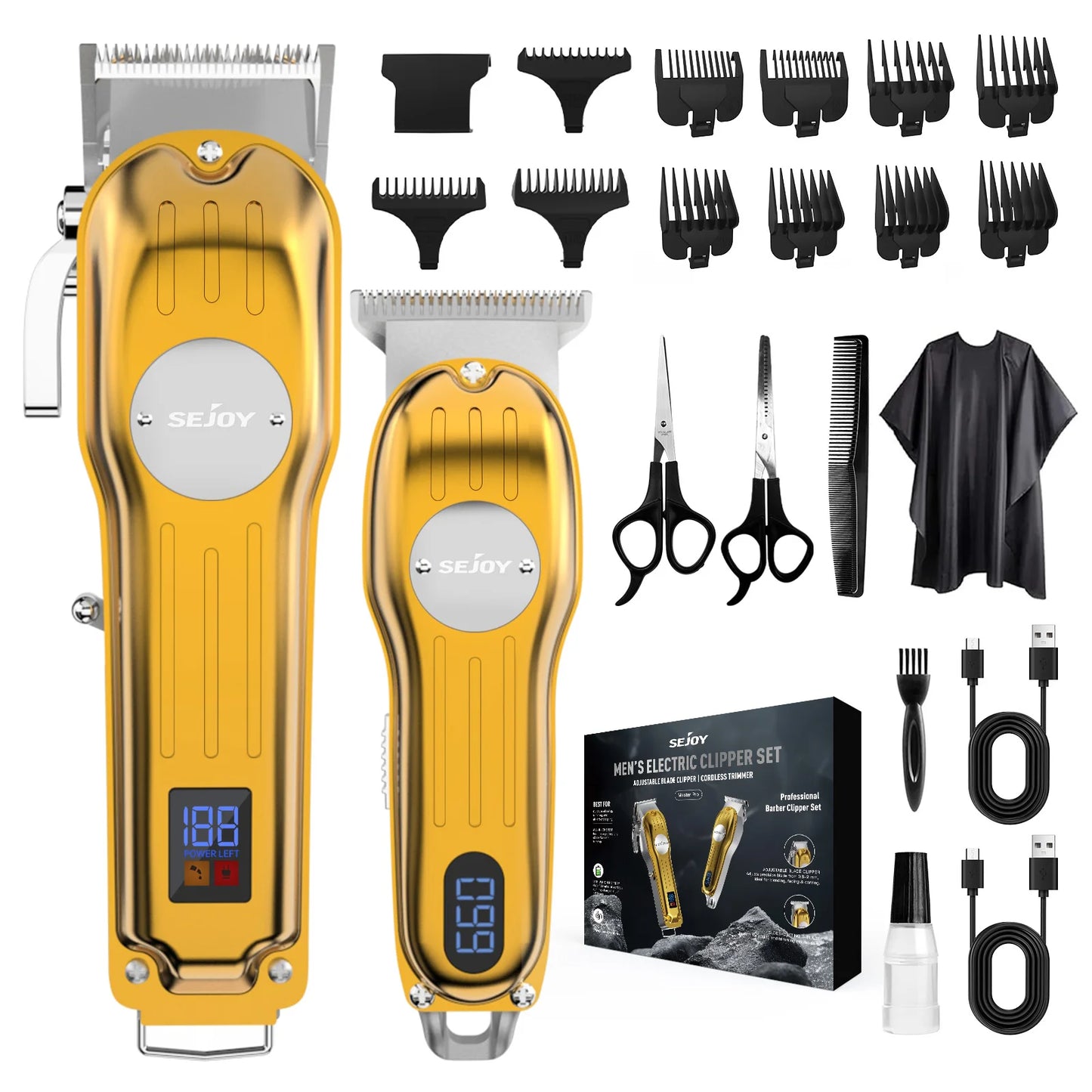Sejoy Professional Hair Clipper Trimmer Set for Men
