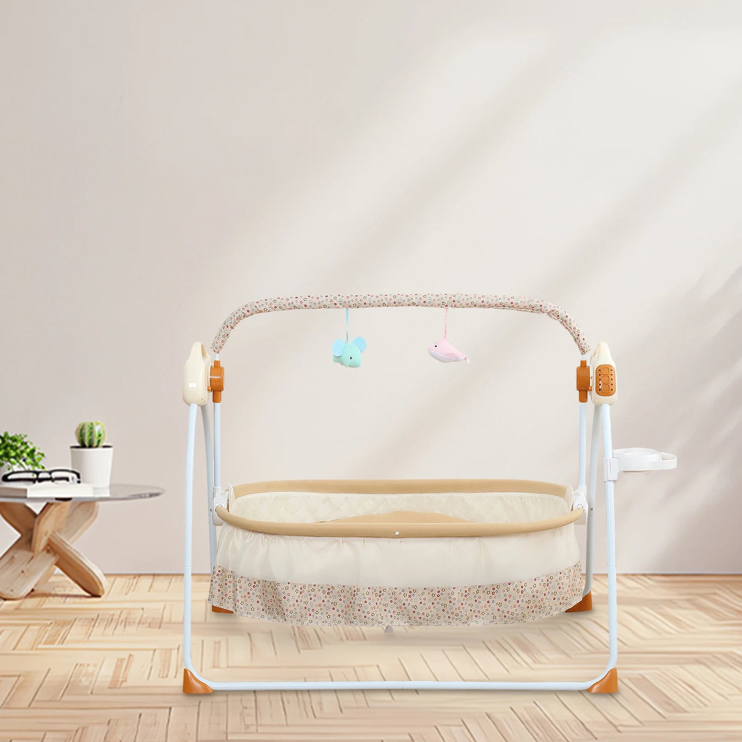 Foldable Electric Baby Cradle with Music Mosquito Net Swing