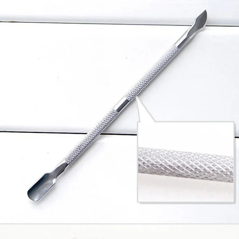 4 Pcs Stainless Steel Double End Cuticle Pusher Set
