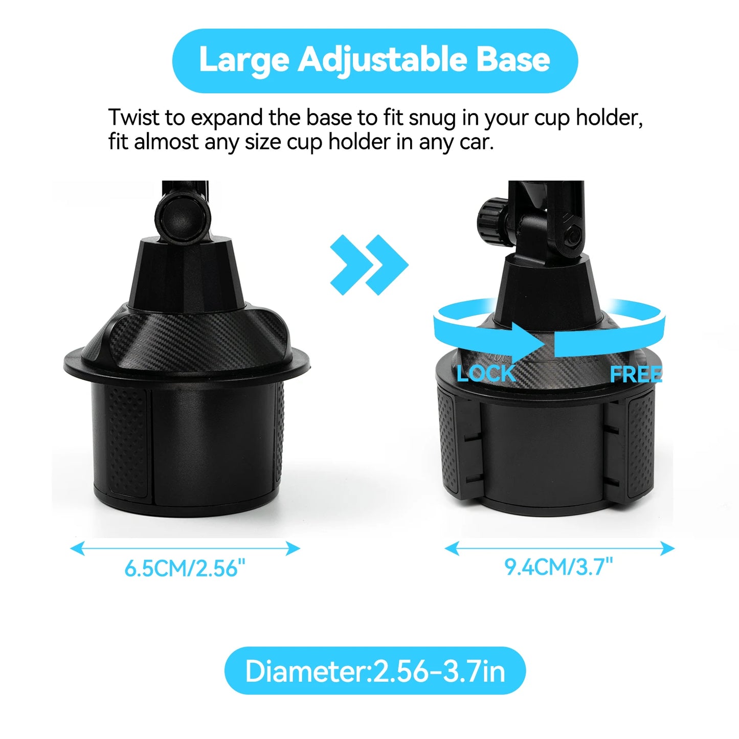 Universal 360 Degree Car Phone Holder Cup Holder Mount