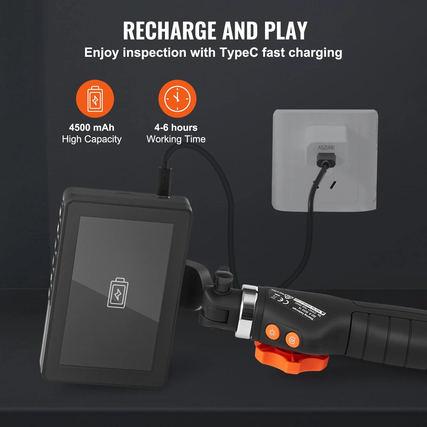SucceBuy Articulating Borescope Camera Light 6.4mm Lens