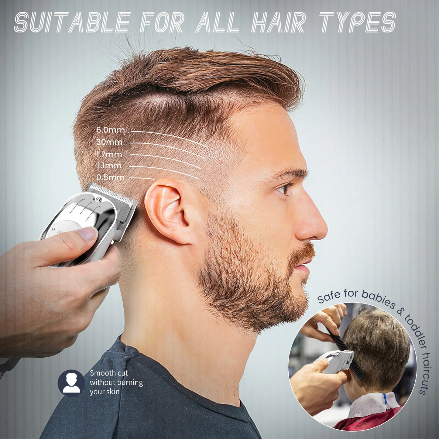 Sejoy Professional Hair Clipper Trimmer Set for Men