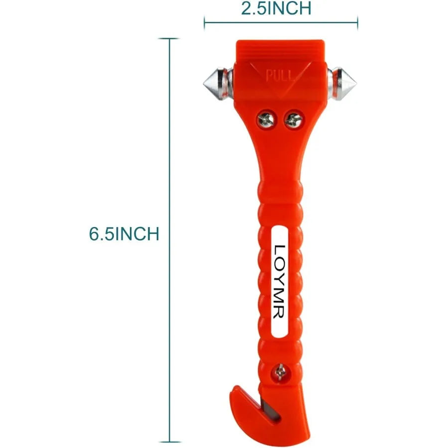 4 Pack Car Safety Hammer 2 In 1 Window Breaker Belt Cutter