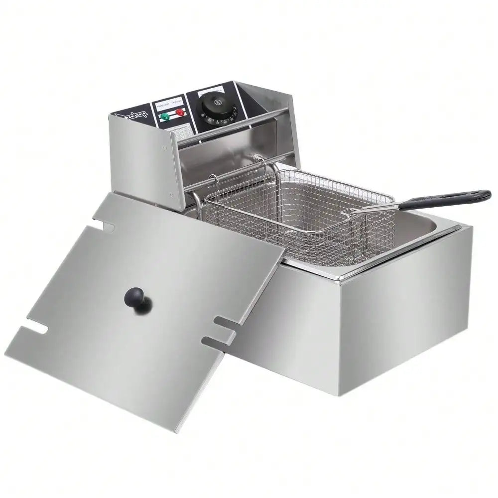 6L Electric Deep Fryer Stainless Steel 2500W Commercial