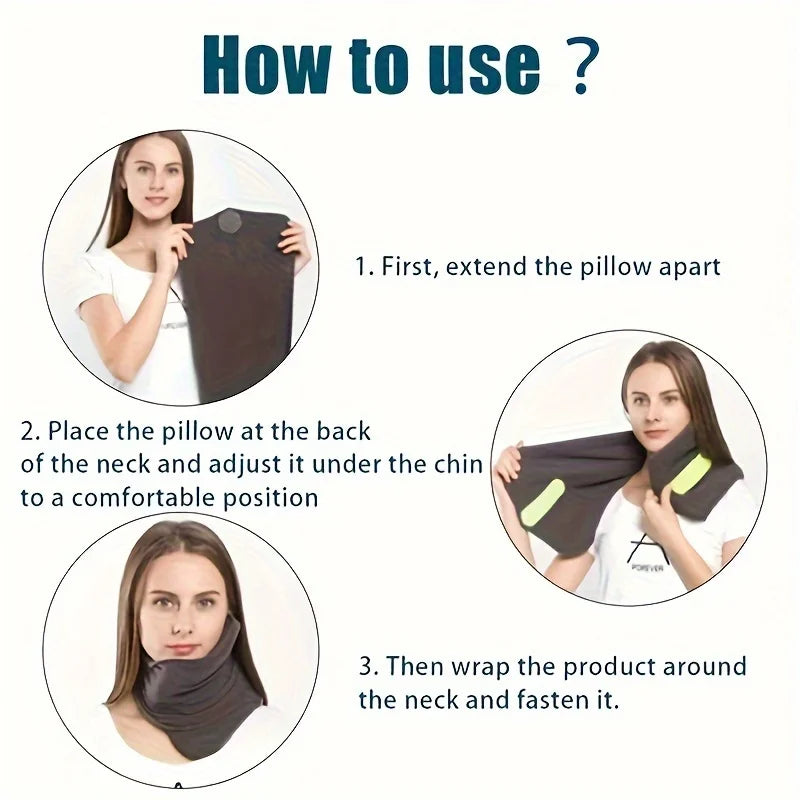 Soft Memory Foam Neck Travel Pillow for Airplane Car