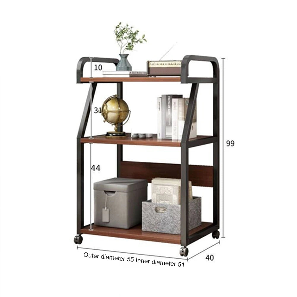 Printer Stand 3 Tier Rolling Cart With Wheels Home Office