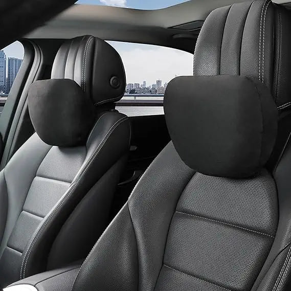 Car Neck Pillows Headrests Suede Superfiber Cushions