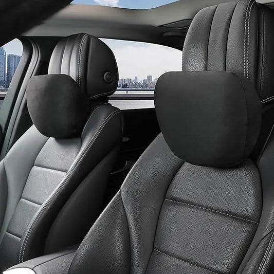 Car Neck Pillows Headrests Suede Superfiber Cushions