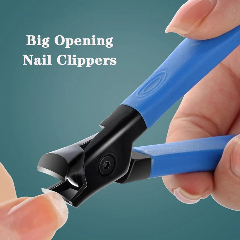 7mm Big Opening Nail Clippers Stainless Steel Anti Splash
