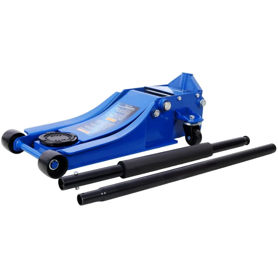 Blue Low Profile Hydraulic Trolley Floor Jack 4 Ton 8000 Lb