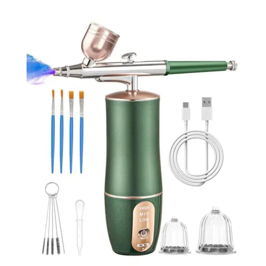 Rechargeable Cordless Airbrush Kit With Compact Compressor